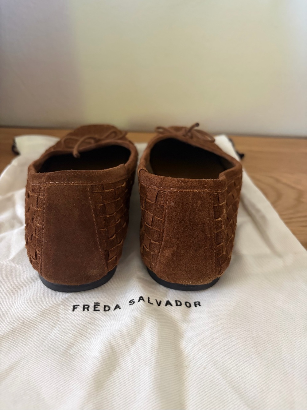 Freda Salvador Jada toffee woven suede size 8 - Picture 4 of 11